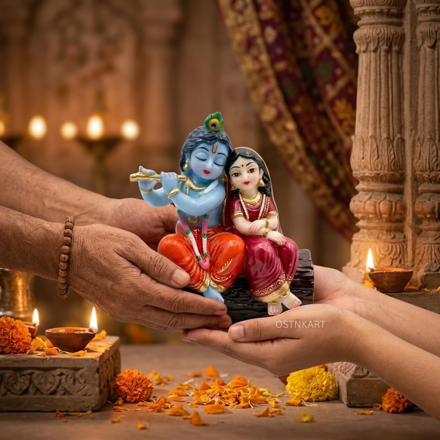 Radha Krishna Idol for Car Dashboard