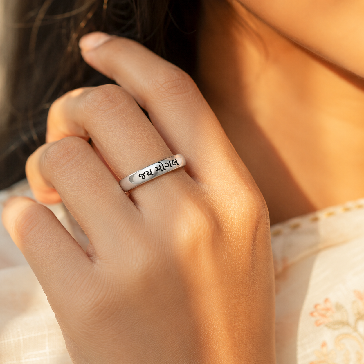 Jai Mogal 925 Sterling Silver Adjustable Ring