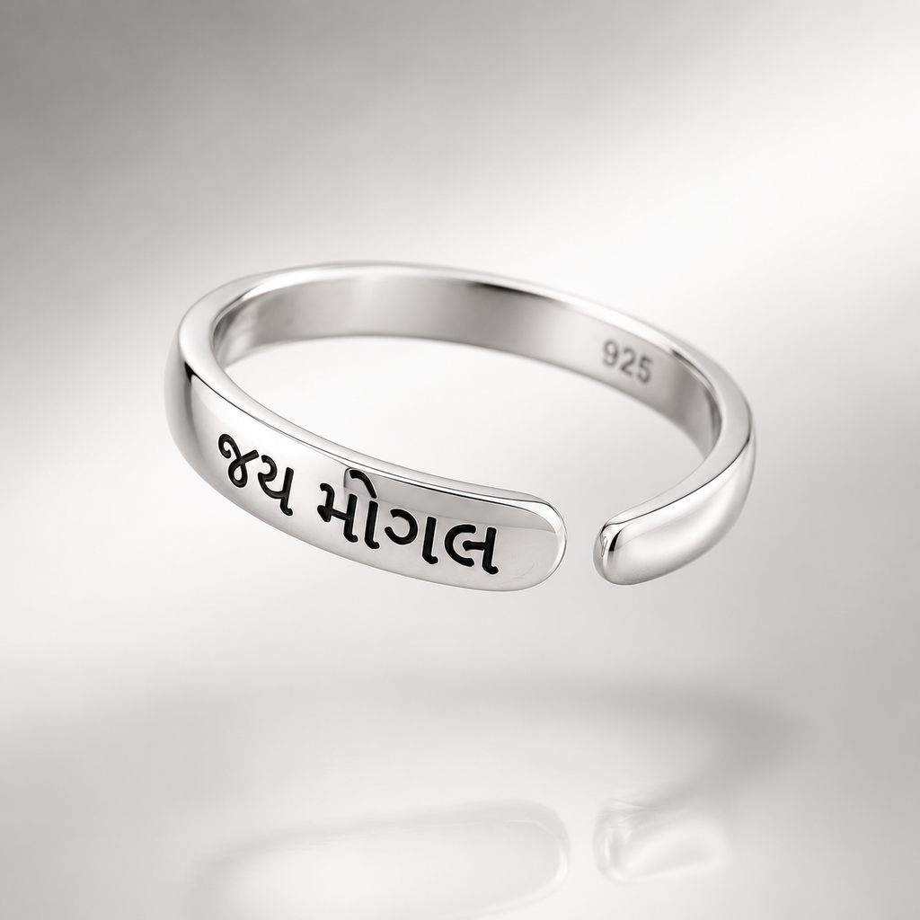 Jai Mogal 925 Sterling Silver Adjustable Ring