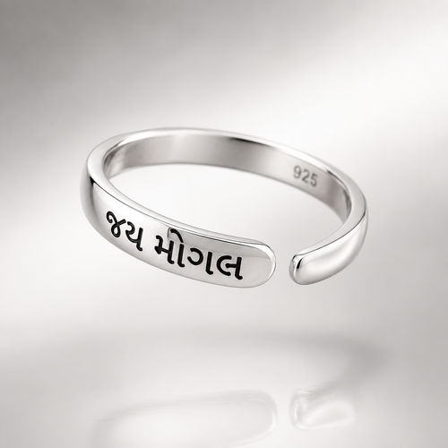 Jai Mogal 925 Sterling Silver Adjustable Ring
