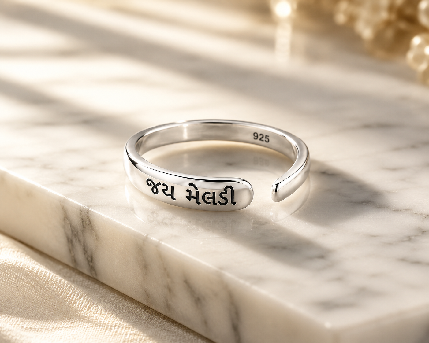 Jai Meldi 925 Sterling Silver Adjustable Ring