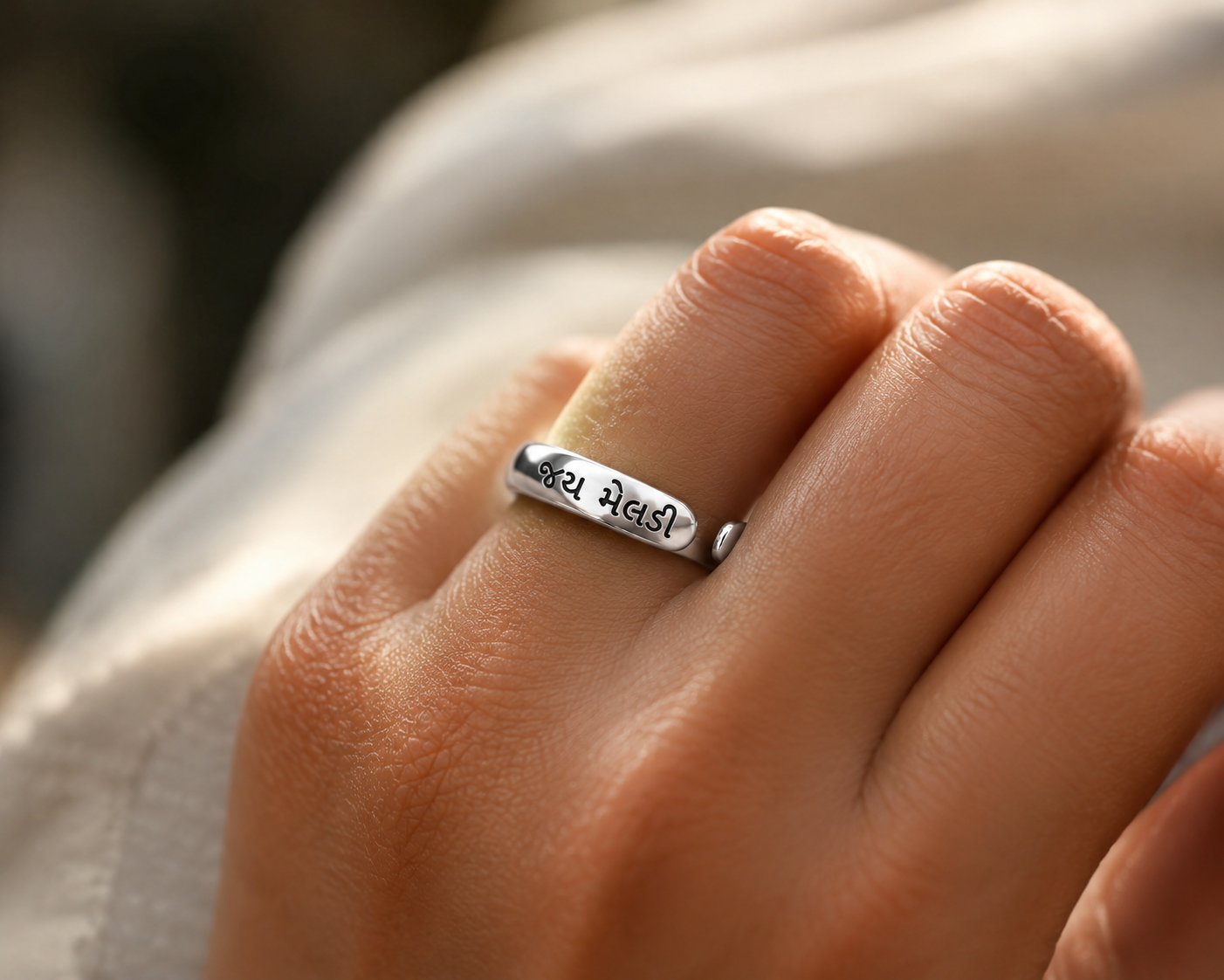 Jai Meldi 925 Sterling Silver Adjustable Ring