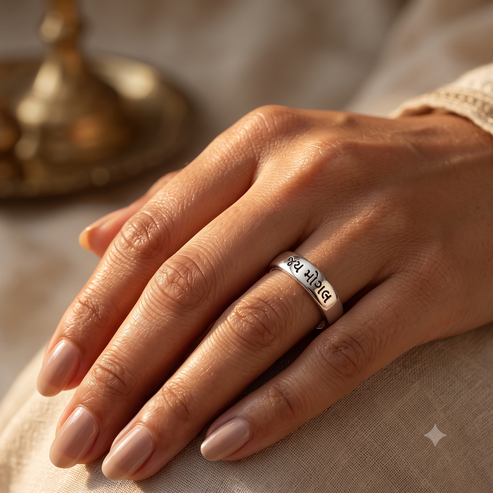 Jai Mogal 925 Sterling Silver Adjustable Ring