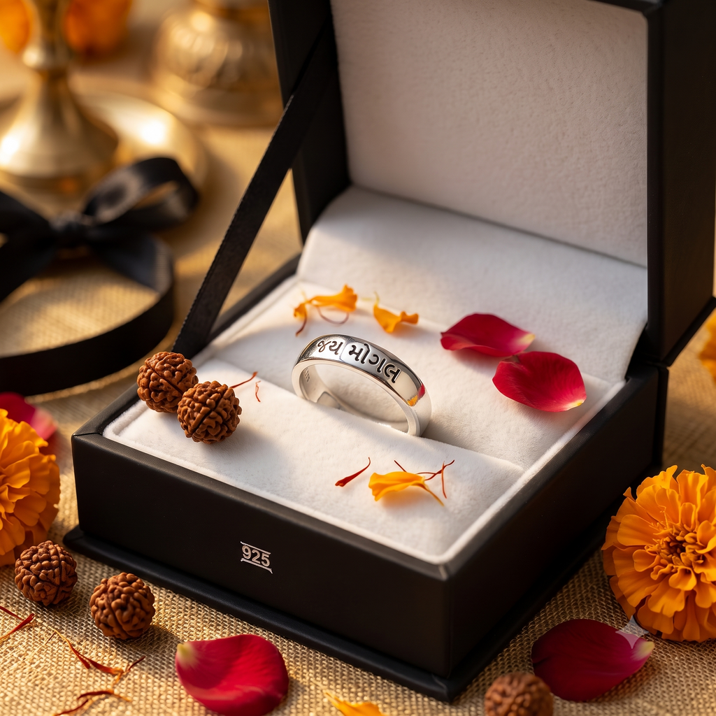 Jai Mogal 925 Sterling Silver Adjustable Ring