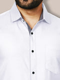 Men Regular Fit Solid Button Down Collar Formal Shirt